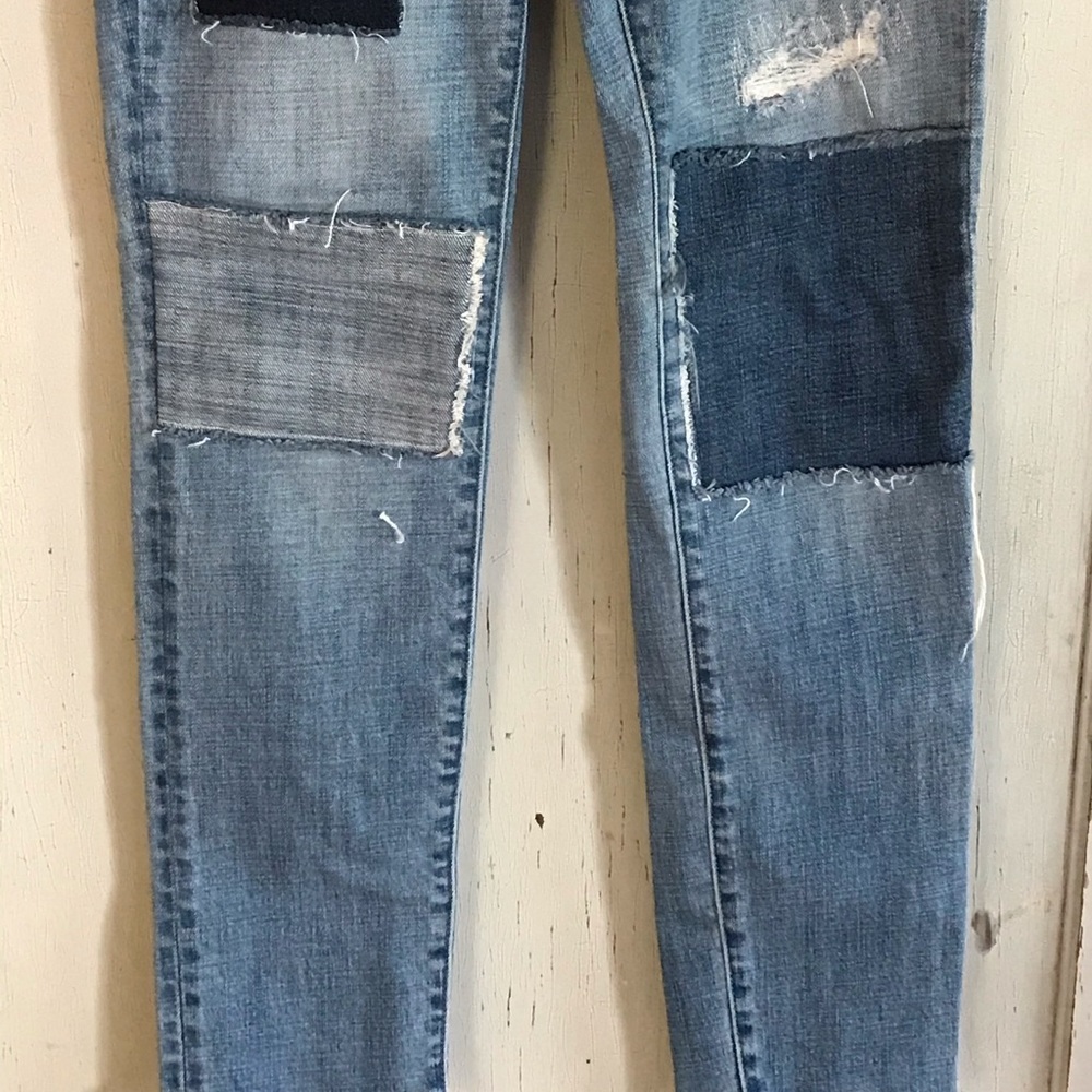 Treasure & Bond Distressed Patchwork Boyfriend Je… - image 3